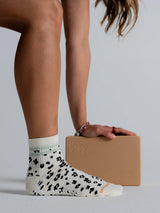 Quarter Socks - Animal Print Black