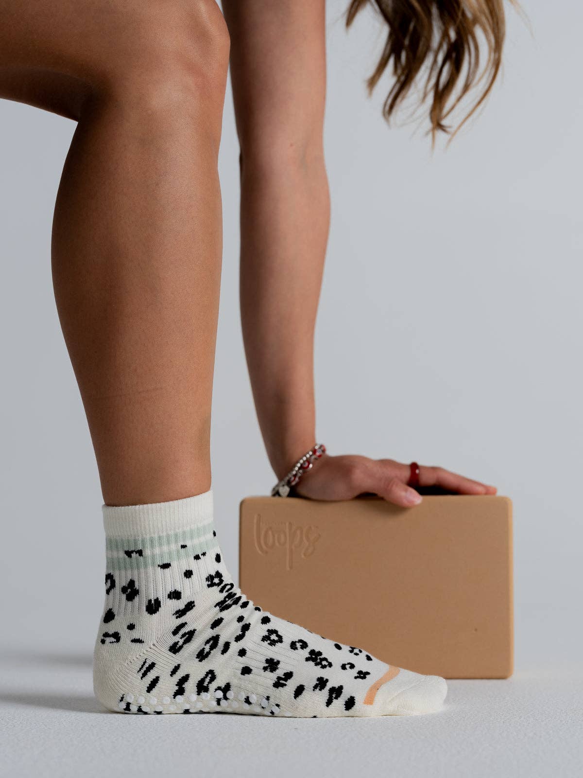 Quarter Socks - Animal Print Black