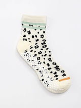 Quarter Socks - Animal Print Black